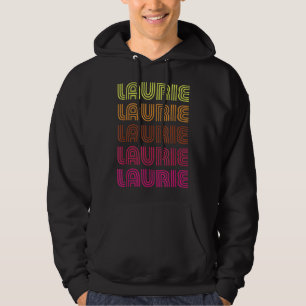 Sudadera First Name Laurie Funky Retro Vintage Disco Design