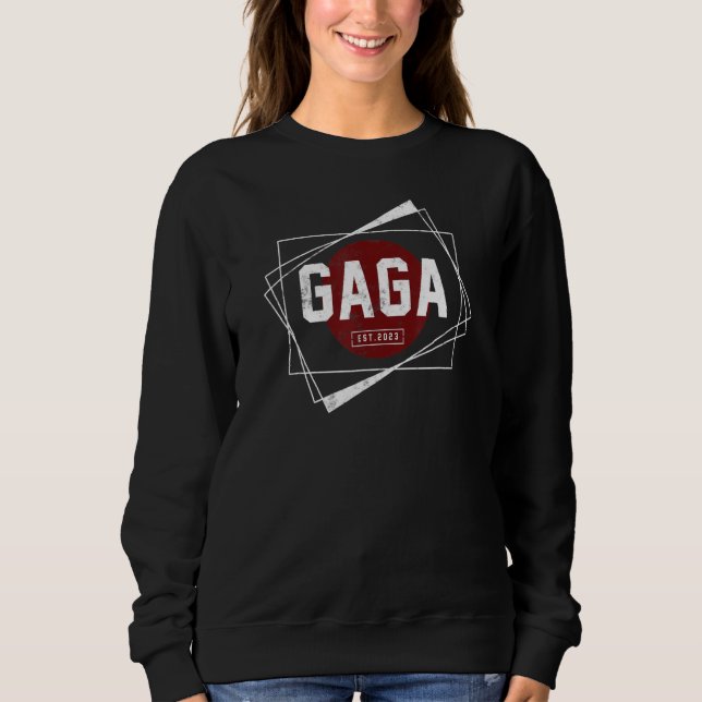 Sudadera First Time Gaga  For Men New Gaga Expecting Gaga 2 (Anverso)
