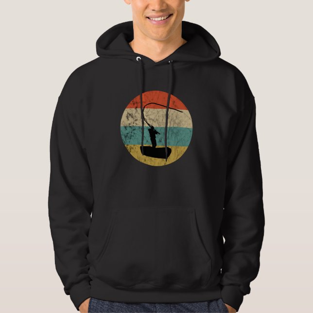 Sudadera Fischer Retro Vintage Sunset Fishing Fishing Boat  (Anverso)