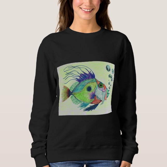 Sudadera Fish Art De Sharon Cummings (Anverso)