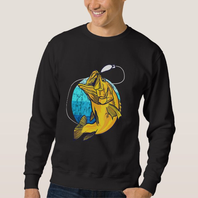 Sudadera Fish Bass Fisher Fresca Equipo de Pesca Fly Fi (Anverso)