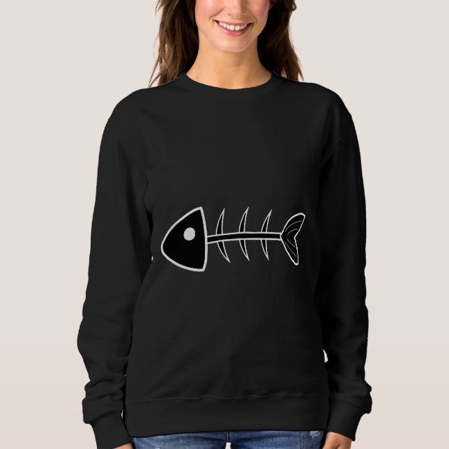 Sudadera Fish Bones Black (Anverso)