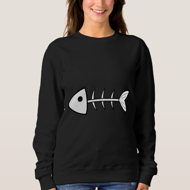 Sudadera Fish Bones White (Anverso)