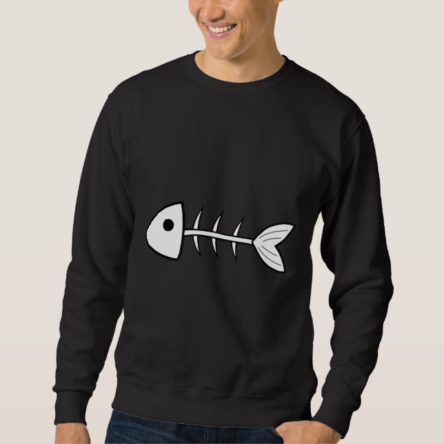 Sudadera Fish Bones White (Anverso)