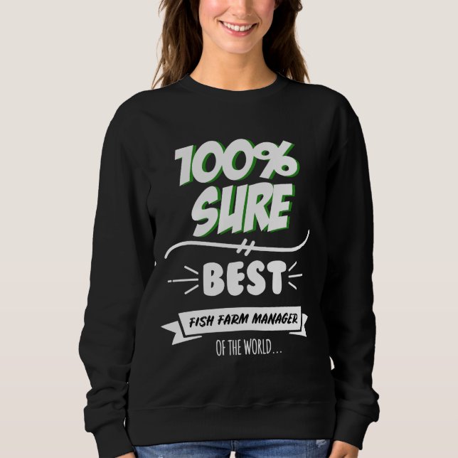 Sudadera Fish Farm Manager Eslogan Hobby Trabajador Funcion (Anverso)