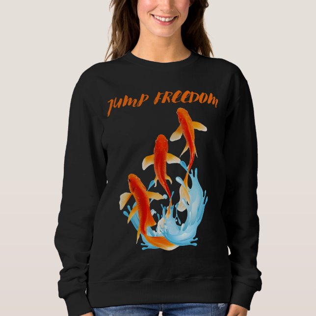 Sudadera Fish Freedom Jump (Anverso)