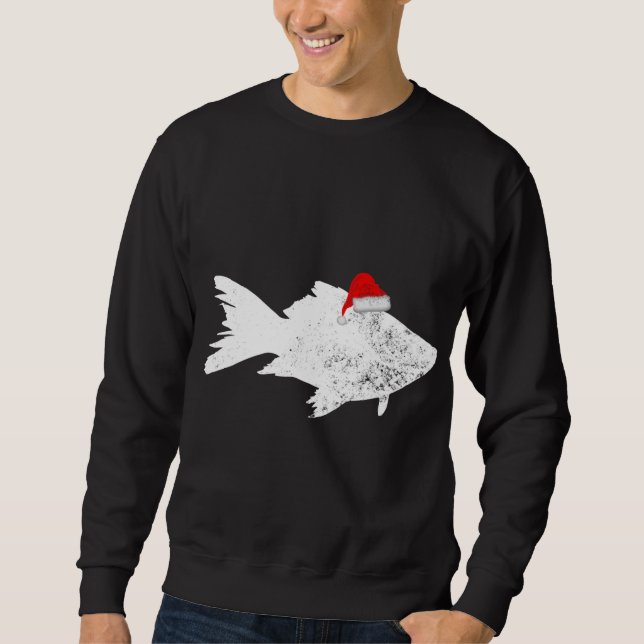 Sudadera Fish Goldfish Santa Hat - Navidades Pajama (Anverso)