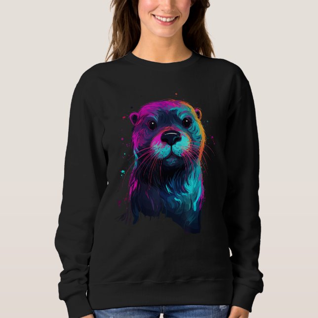 Sudadera Fish Otter Sea Otter Animal Otter  Bundle Otter (Anverso)