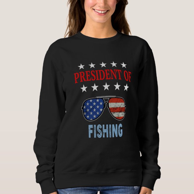 Sudadera Fishing Accessories  USA Flag Fishing Saying (Anverso)