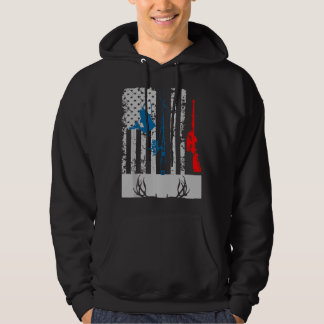 Sudadera Fishing And Deer Hunting American Flag For Hunter 