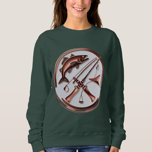 Sudadera Fishing Badge Design – Women’s Sweatshirt (Anverso)