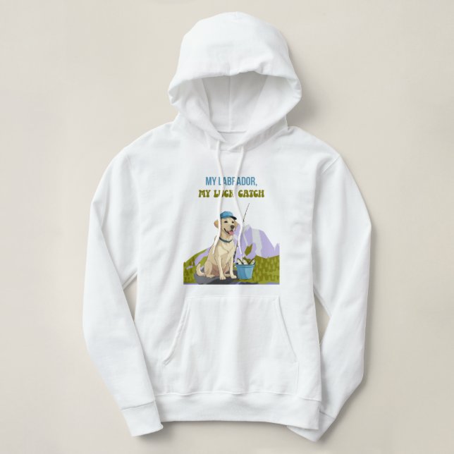 Sudadera Fishing Buddy – Labrador Retriever Edition (Diseño del anverso)
