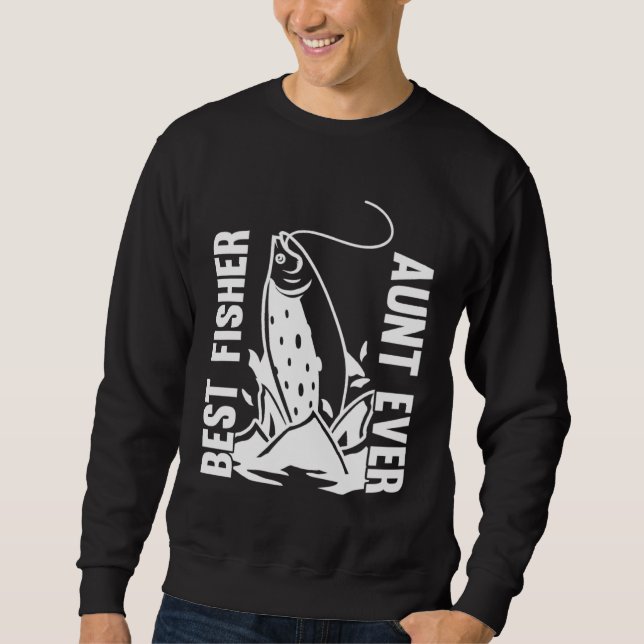 Sudadera Fishing Fisherman Aunt Fisher Fish  1 (Anverso)