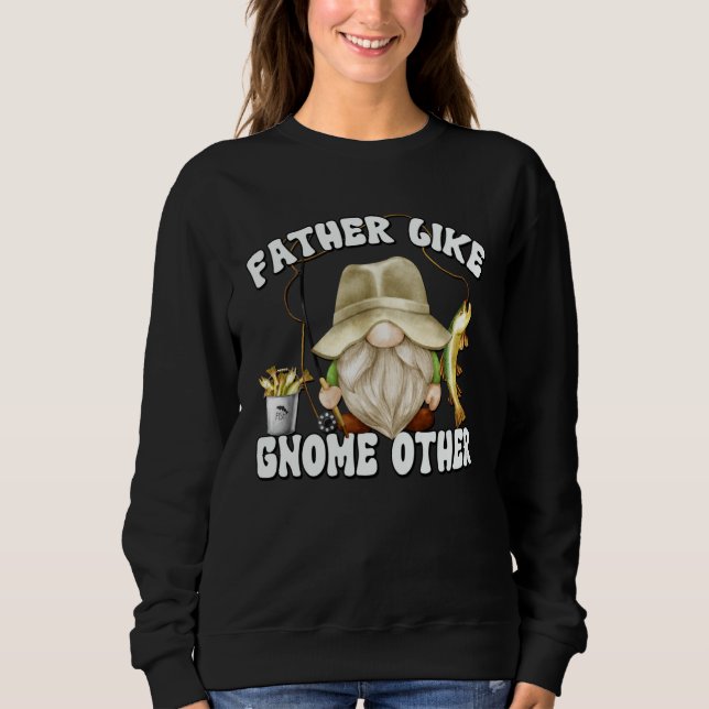 Sudadera Fishing  Grandpa Gnome Graphic For Fishing Dad (Anverso)