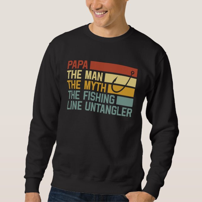 Sudadera Fishing Papa The Man The Myth The Fishing Line Unt (Anverso)