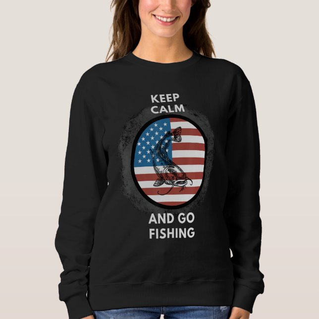 Sudadera Fishing Patriotic American flag (Anverso)