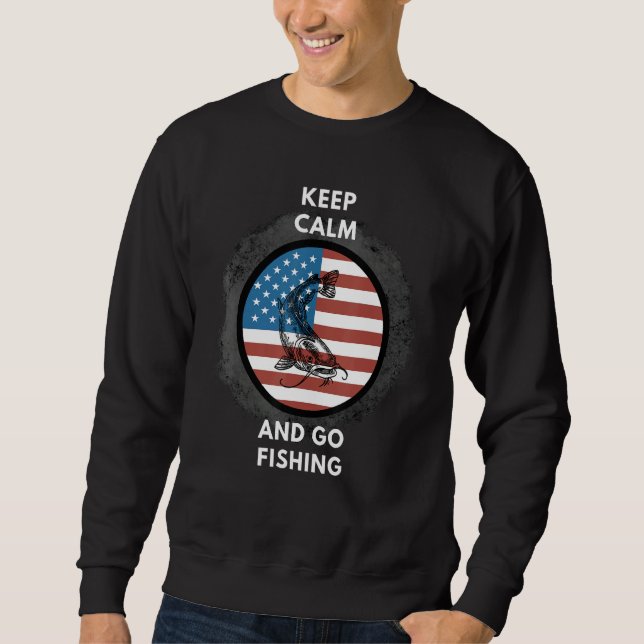 Sudadera Fishing Patriotic American flag (Anverso)