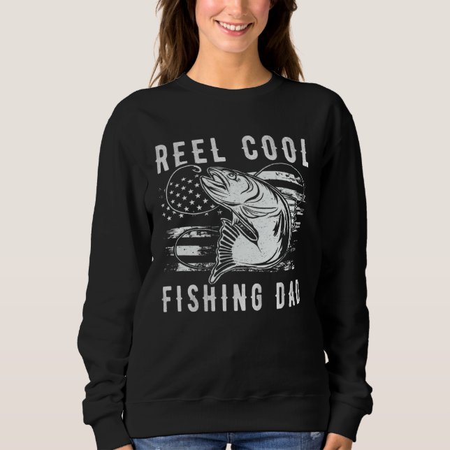 Sudadera Fishing Stuff For Fathers Day Reel Cool Dad Americ (Anverso)