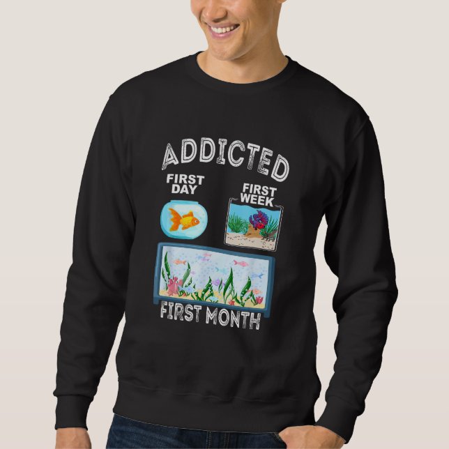 Sudadera Fishkeeper Fish Addicted Aquarist  Aquarium Hobbyi (Anverso)