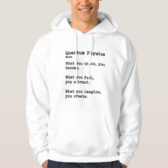 Sudadera Física cuántica: Cadáveres de color claro (Anverso)