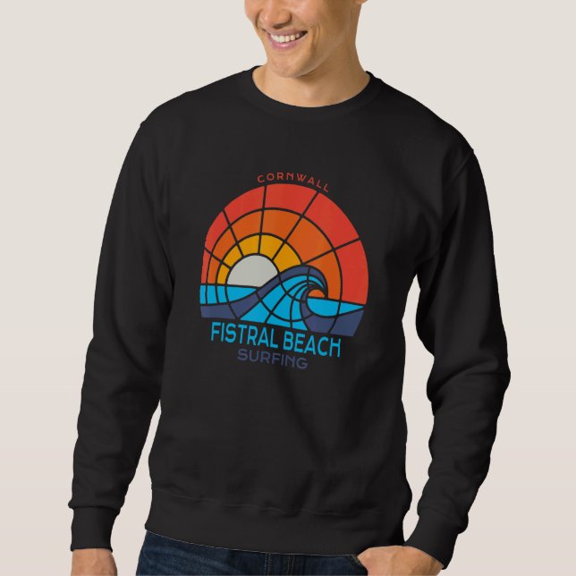 Sudadera Fistral Beach  Cornwall  Surfing Beach (Anverso)