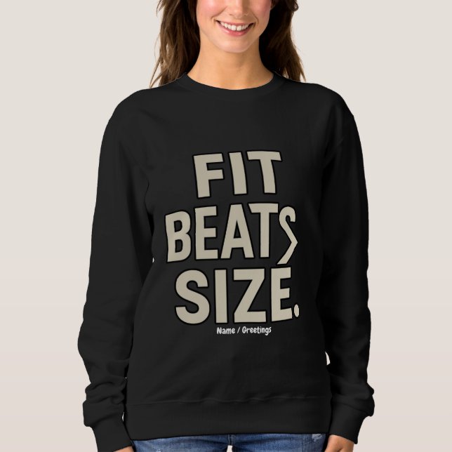 Sudadera Fit Beats Size Motivational Fitness, Gym Lifestyle (Anverso)