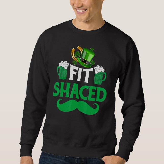 Sudadera Fit Shaced Irish Clover St Patrick S Day Green Sha (Anverso)