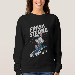 Sudadera Fitness Bunny Race Champs FINISH BUNNY WIN Funny R