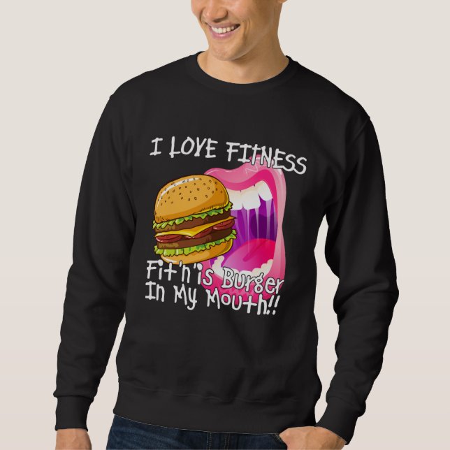 Sudadera Fitness Burger In My Mouth  Gym and Workout (Anverso)