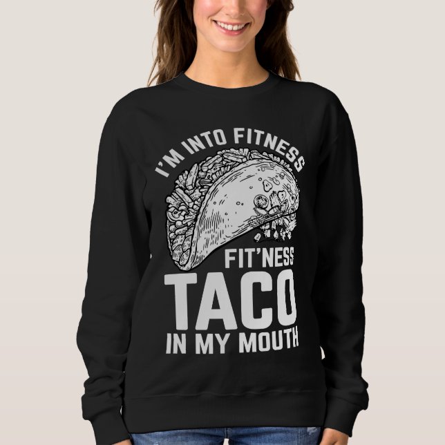 Sudadera Fitness Taco Funny Humorous Gym Graphic Novelty Sa (Anverso)