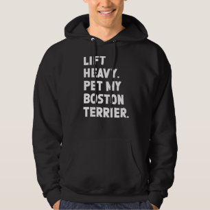 Sudadera Fitness Workout Levantó fuerte perro Mascota Bosto