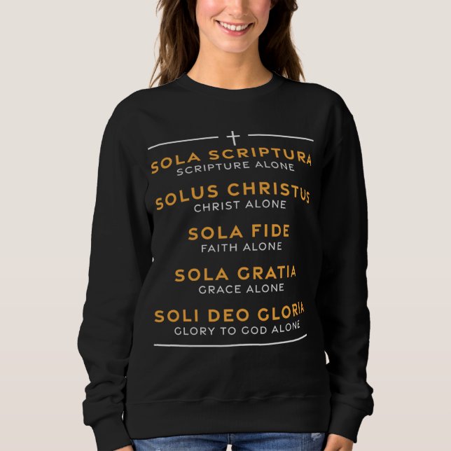 Sudadera Five Solas of the Reformation Protestant Luther Ch (Anverso)