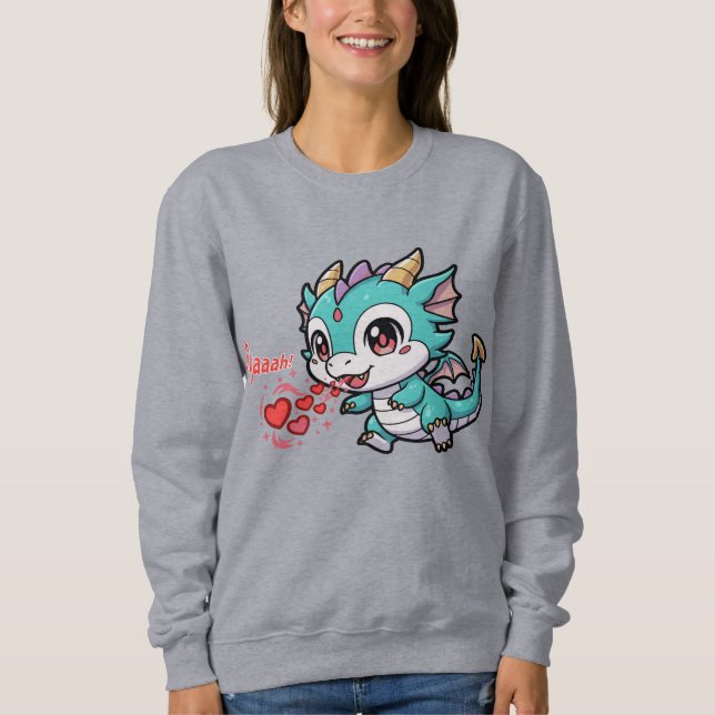 Sudadera Fiyaaah Dragón Bebé Lindo Chibi Anime Kawaii Coraz (Anverso)