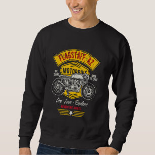 Sudadera Flagstaff AZ USA Motocicleta estilo angustiado ret