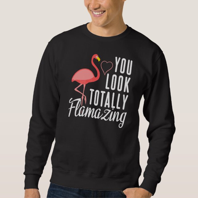 Sudadera Flamante Flamingo Con Corazón (Anverso)