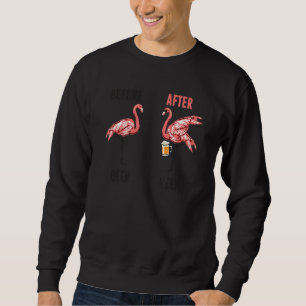 Sudadera Flamenco bebiendo cerveza para mujeres hombres Ani