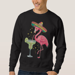 Sudadera Flamenco bebiendo Margarita divertido Poncho mexic