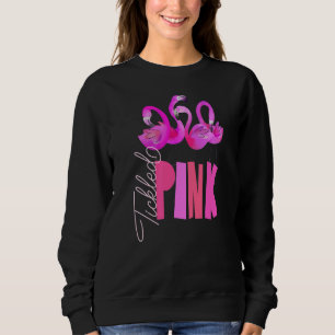 Sudadera Flamenco de mujer acariciado en rosa por pájaro