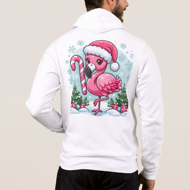 Sudadera Flamenco de Navidad Sublimación Clipart-10424 (Reverso)