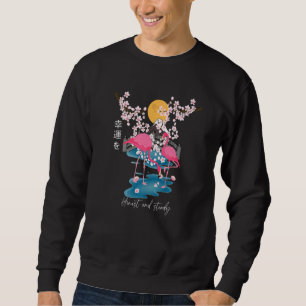 Sudadera flamenco japonés Sakura para hombres, mujeres, fam