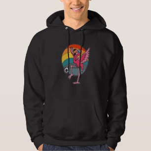 Sudadera Flamenco Jugando Fútbol Jugador de Fútbol Antiguo