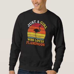 Sudadera Flamenco Pájaro Vintage Solo Una Chica Que Ama Fla