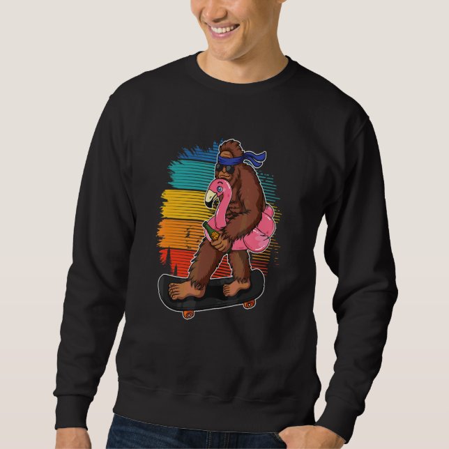 Sudadera Flamenco Squatch Patineta Flamenco  Pájaro (Anverso)