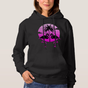 Sudadera Flamencos Pájaro Silueta Rosa