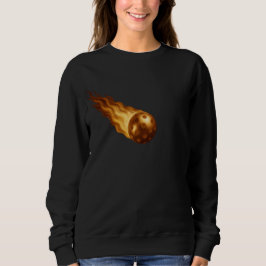 Sudadera Flaming Fiery Golden Pickleball Black Pickler Life