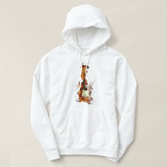 Sudadera Flaming Guitar Hoodie – Rock & Fire Style (Diseño del anverso)