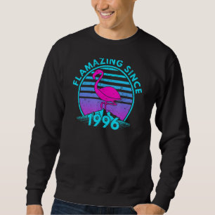 Sudadera Flamingo Birthday Nació 1996 Flamazing