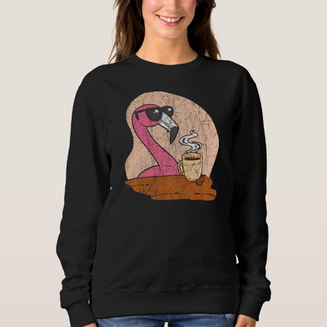 Sudadera Flamingo Café Cafeína Bebida Café Preparado Esp (Anverso)
