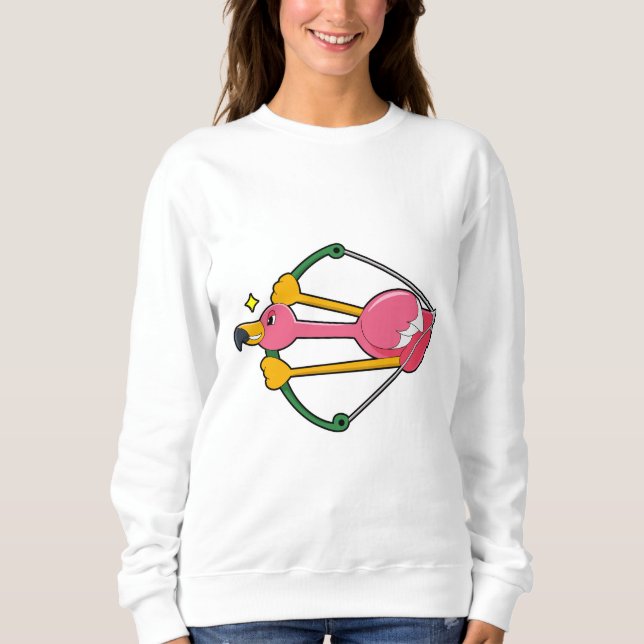 Sudadera Flamingo como flecha con arco (Anverso)