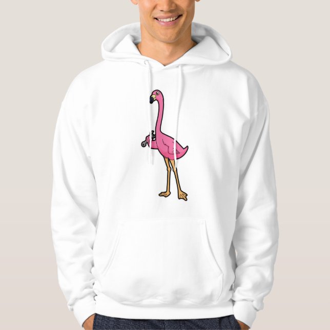 Sudadera Flamingo como mecánico con llave (Anverso)